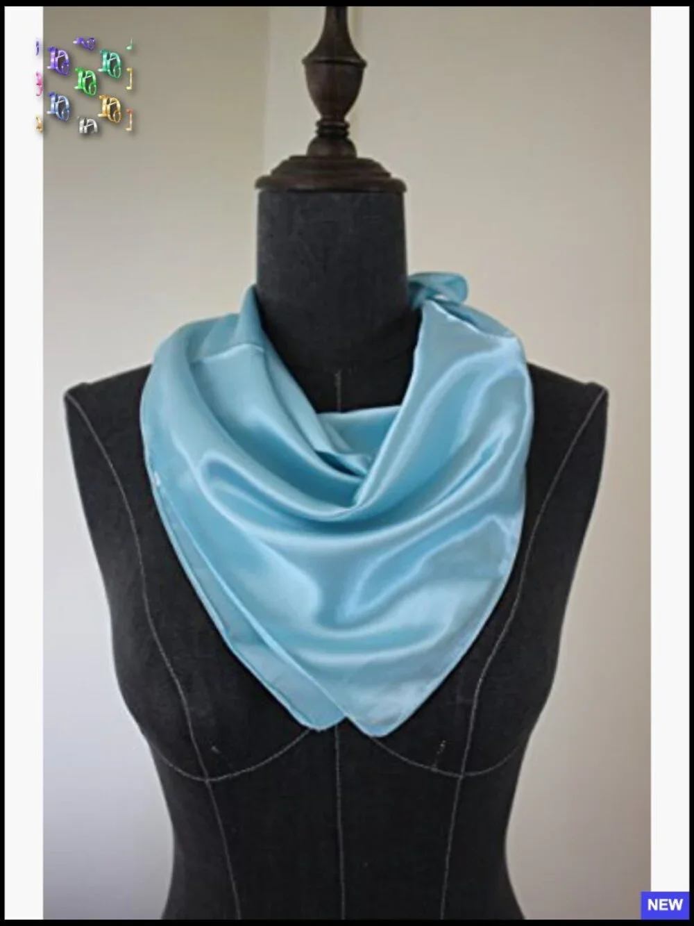 Pure Silk Blend Square Scarf Neckerchief Fashion Accessory